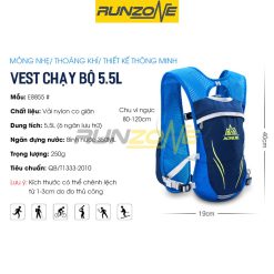 Vest Nước Chạy Bộ Aonijie E885 Dung Tích 5.5L – Balo Chạy Trail Freesize Chống Thấm – RunZone