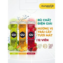 Viên sủi điện giải Chống Chuột Rút Cân Bằng Điện Giải GU chạy bộ, đạp xe, chạy trail, tennis